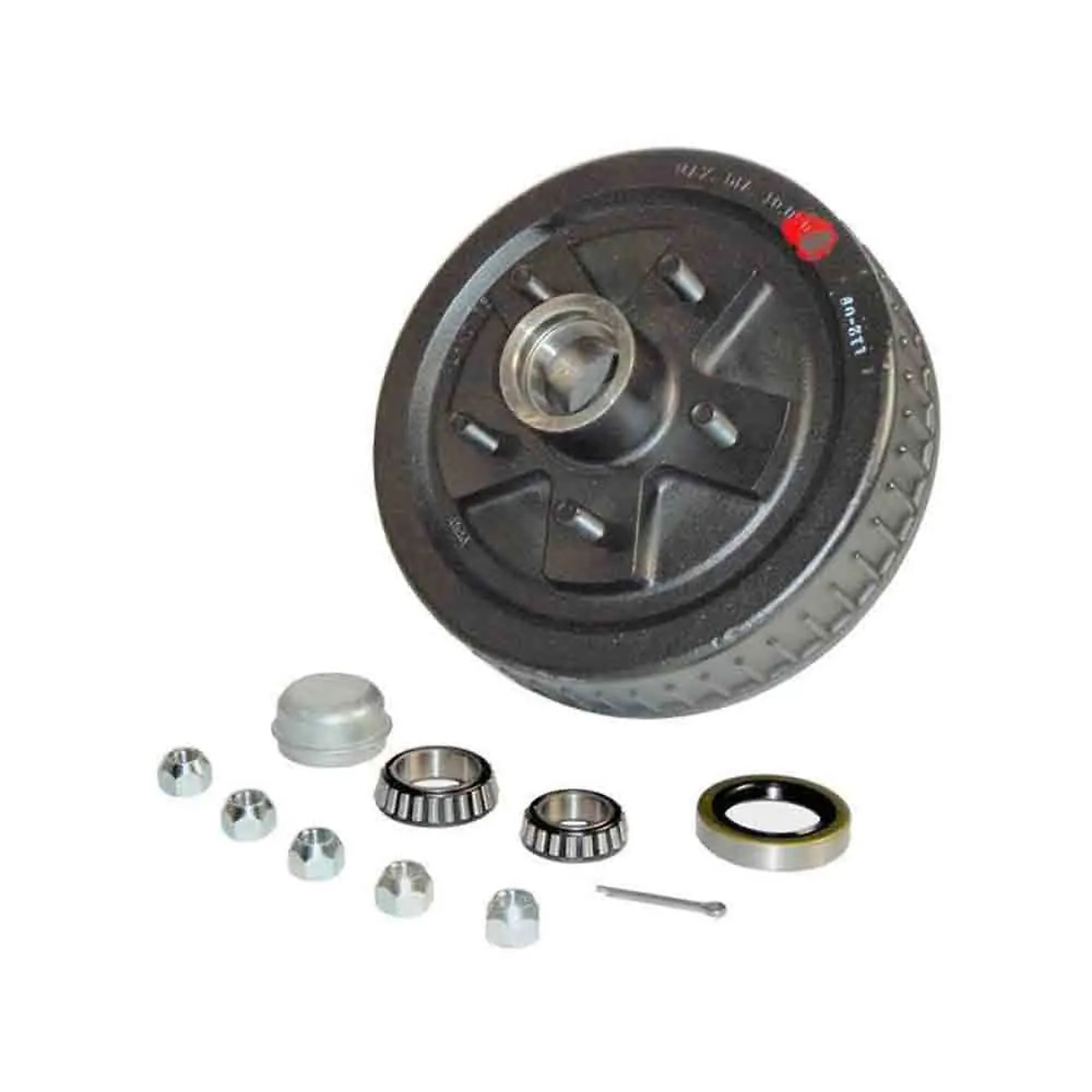 Rigid Hitch, 10-Inch Hub and Drum Assembly, 5-Bolt on 5 Inch Bolt Circle, Works with 1-3/8 To 1-1/16 Tapered Spindles for a 3,500lb Axle, Used with 10 x 2 electric or hydraulic brakes.1750lb Capacity per Hub, Model# HD-1000-03